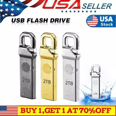 2TB Pens Drive USB 3.0 Metal Flash Drive High Speed U Disk External Memory Stick • $2.99