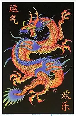 Asian Dragon Laminated Blacklight Poster - 23.5  X 35.5  • $31.60