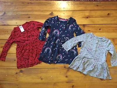 3 Baby Girl Dresses Bundle - Stars Rainbow - 18-24 Months • £3.50