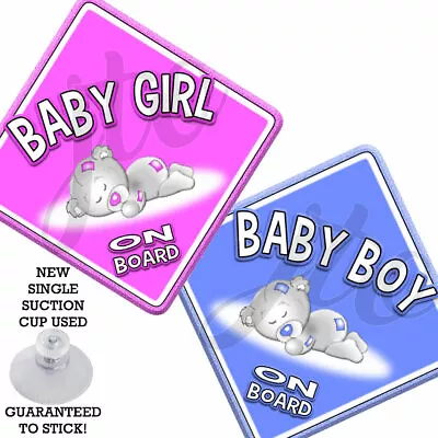£3.99 • Buy MULTI  NAP TIME BABY  Boys & Girls Personalised Baby On Board Car Window Sign