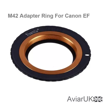 M42 EOS Lens Adapter Ring For Canon EF EOS Mount With Flange DSLR SLR Camera UK • £6.89