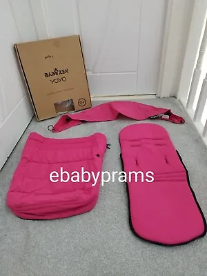 Please Read Descrip Babyzen Yoyo 0+ Newborn Pack Pink Colour Hood Pad Footmuff  • £58