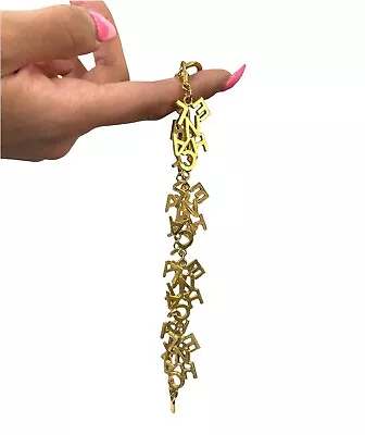 $2241 • Buy CHANEL Vintage Logo Choker Necklace Fashion Jewelry Accessory Gold RankAB