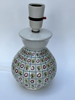 Vintage MCM Rye Studio Pottery Atomic Lamp Hand Painted 1950s 1960s Suffolk • £95