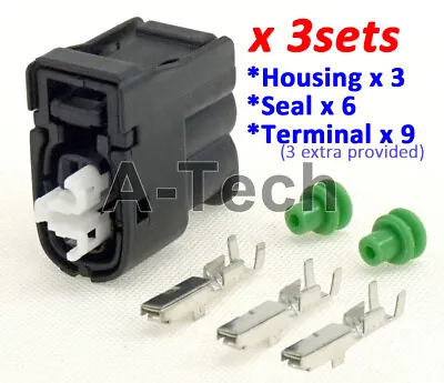 3x Lexus IS300 GS300 SC300 TOYOTA 2 Pin Ignition Coil Pack Connector Plug Kit  • $14.26