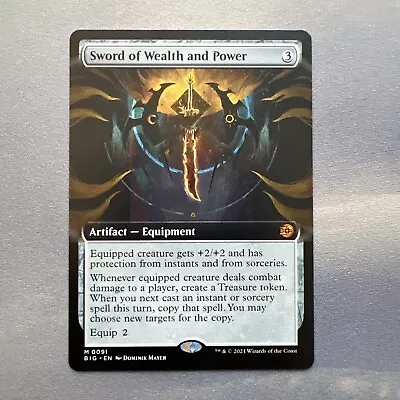 Sword Of Wealth And Power MINT EXTENDED ART 0091 BIG Score MTG Mythic Unplayed • $19.99