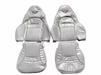 Corvette C5 Sports 1997-2004 In Full Gray Faux Leather Car Seat Covers • $270