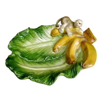 Kaldun & Bogle Hand Painted Decorative Monkey And Bananas Zanzibar Catchall Dish • $44.99