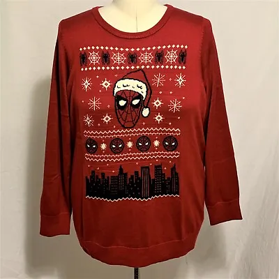 $59.99 • Buy Torrid Sweater Christmas Marvel Spider-Man Santa Hat Fair Isle Plus Size 3 22 24