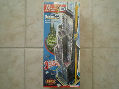 WREBBIT Sears Tower (Chicago USA)  Puzz 3D Puzzle Factory Sealed Box • $36.94