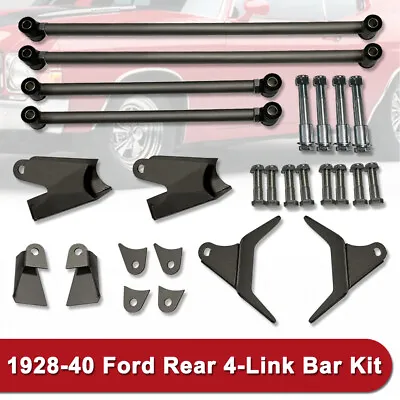 Raw Steel Triangulated 4 Link Rear Suspension Kit W/Brackets Fits Ford 1928-1940 • $197.88