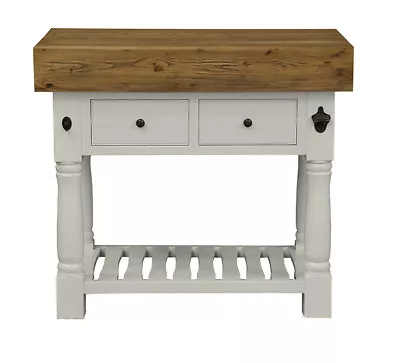 £449 • Buy Kitchen Island   Butchers Block    Bespoke   Handmade   Farmhouse -  F&B GREY
