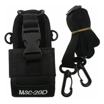 MSC-20D Walkie Talkie Holder Bag Radio Case Shoulder Strap For Kenwood Baofeng • £5.25