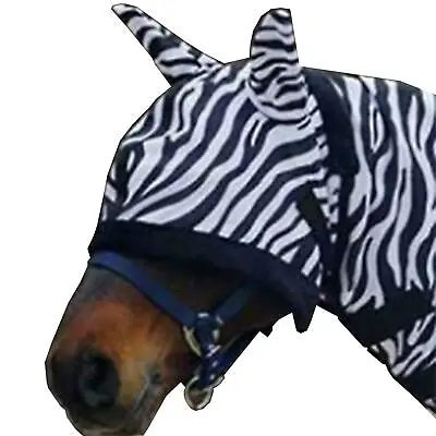 £8.32 • Buy Horse Anti Fly Mask Animal Zebra Print Equestrian Pony Stable Outdoor Protection