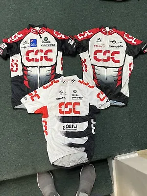 Lot Of 3 Team CSC Vintage Cycling Jerseys Size Small • $23.99