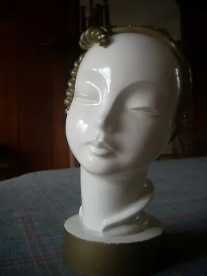 Vtg Art Deco Moriyama Kent Art Ware Japan Porcelain Woman Bust Statue 1920’s/30s • $9.99