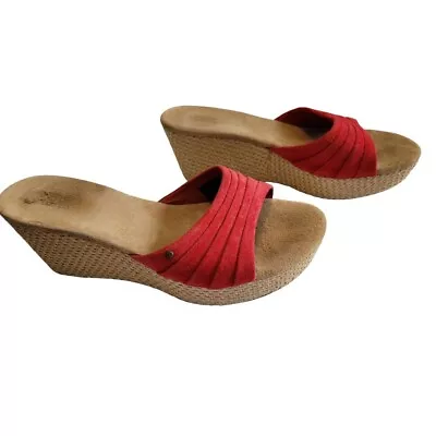 10 UGG Alvina Wedge Sandals Slip On Shoes • $33.15