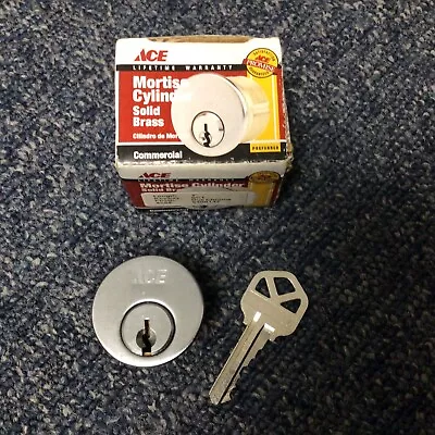 ACE 1” Commercial Mortise Cylinder (for Store Front Door Lock) Dull Chrome • $29.99