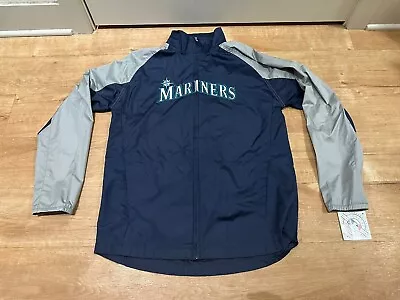 NEW Seattle Mariners Majestic Youth 14/16 Large Full Zip Vintage Stitched Jacket • $19.99