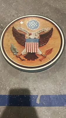Vintage 1967 Milton Bradley The Great Seal Of The United States Round Puzzle • $1