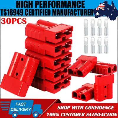 $16.99 • Buy 10Pcs Anderson Style Plug Connectors 50 AMP 12-24V 6AWG DC Power Tool