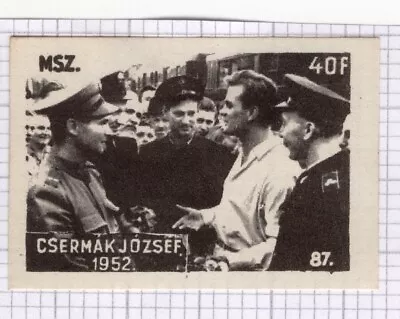 Matchbox Label Olympic Games #87 1952 Helsinki Jozsef Csermak Hungary Hammer • $4.53