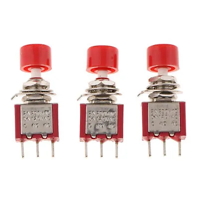 3x DS 612 Electric C Contacts Push Button Micro Switch Red • $8.54