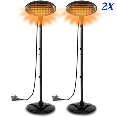 £49.85 • Buy 2KW Electric Patio Heater Free Standing Quartz Warmer Garden Outdoor Waterproof