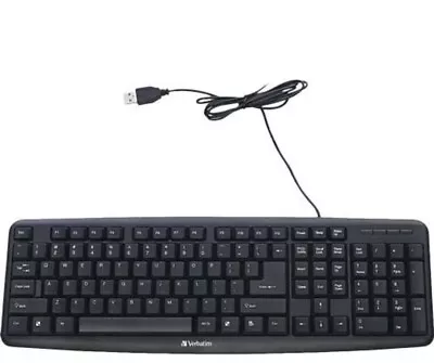 Verbatim 99201 Slimline Corded USB Keyboard • $11.39