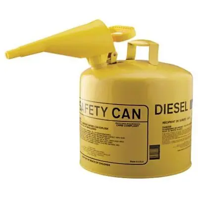 Eagle UI-50-FSY Type I Safety Can 5 Gallon With Funnel Yellow • $72.07