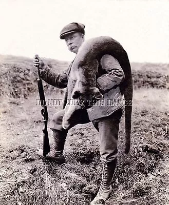 Antique Hunting Repro 8x10 Photo Cougar Hunter Winchester 1907 Rifle • $11.99