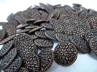 $2.99 • Buy Vintage Rococo Baroque Shank Round Buttons 18mm Lot Of 8 B41-5