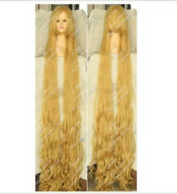 Blonde Tangled Rapunzel 200CM Long Wavy Curly Party Wig • £49.19