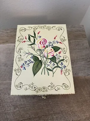 Joan Rivers Jewelry Box Floral Bee Valentines Ivory Velvet Interior Vanity • $27.20