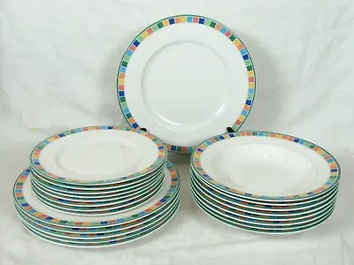 Villeroy & Boch Twist Alea Caro 6 Dinner 8 Salad Plates & 8 Rimmed Soup Bowl • $399.99