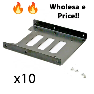 $21.90 • Buy 10x 2.5 Inch To 3.5 Inch SSD HDD Case Mounting Bracket Adapter Rack Hard Drive