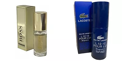 Men Aftershave Miniature Mini Gift Travel X2 Lacoste Magnetic Hugo Boss • £38.99