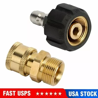 M22 Quick Connect Adapter Female To 1/4'' Male Connector For Pressure Washer • $9.93