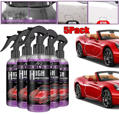 5PC 3IN1 Ceramic Car Coating Spray Car Polish Wax Nano Car Scratch Removal Spray • £18.95