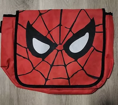 NEW SILVER BUFFALO Marvel Spider-Man Eyes 15 X12  Messenger Bag Red/Black MC7001 • $22.07