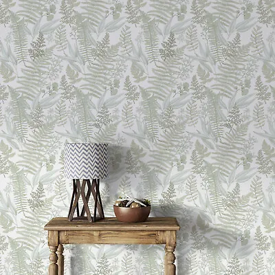 Vinyl Peel And Stick Wallpaper Green Floral Self Adhesive For Bedroom Wall Decor • $38.90