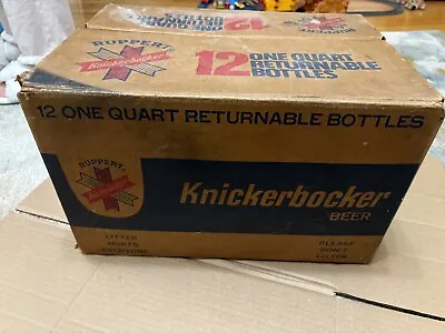 Ruppert Knickerbocker Beer Box Crate For 12 Quart Bottles Vintage • $49.99