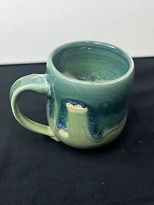 Green Artisan Made Pottery Mug Signed “Butters Pottery” W/ “DS” & “KW” • $13