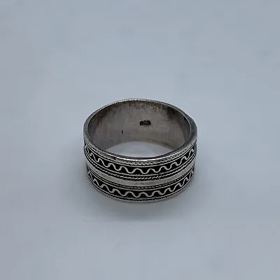 Vintage Sterling Silver Stamped Band Ring Size 7 • $15.59