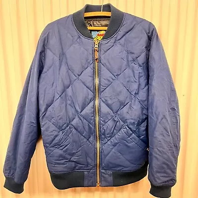 Eddie Bauer 1936 Skyliner Model Men’s Sz Medium Down Jacket Bauer Down Navy Blue • $123