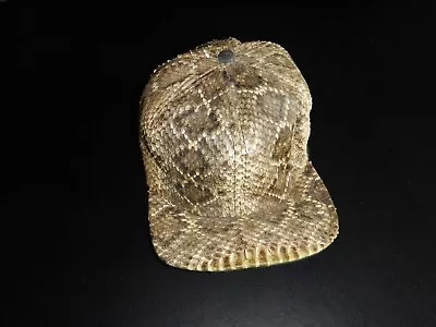 Vintage Genuine Rattle Snakeskin Taxidermy Baseball Hat - Made In U.S.A. • $4.99