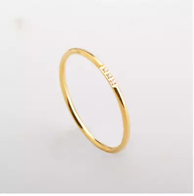 Women Thin 1mm Silver Gold Plated Stainless Steel CZ Inlay Stackable Ring Band • $4.95