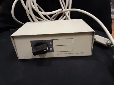 Vintage Manual Data Transfer Switch Box 2-Position 2-Port A/B • $8.30