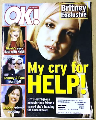 BRITNEY SPEARS - OK! Tabloid #50   12/18/2006 - LIKE NEW - Name Covered -  HELP! • £13.67