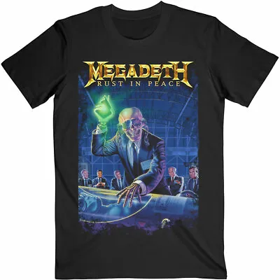 Official Megadeth T Shirt Rust In Peace 30th Anniversary Mens Rock Metal Black • £16.28